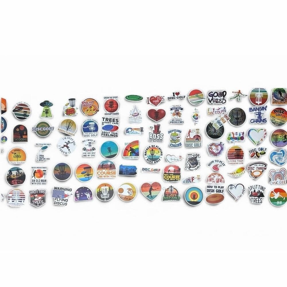 100 Frisbee Golf Stickers New - Thumbnail 5