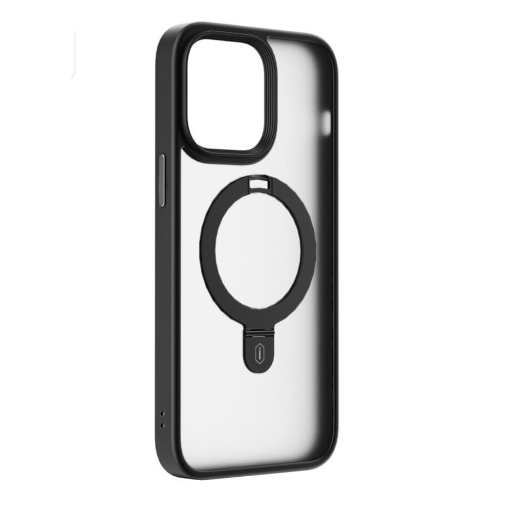 Simple and Fashion Black I Phone 13 6.1/14 6.1 Bracket Magsafe Phone Case - Thumbnail 9