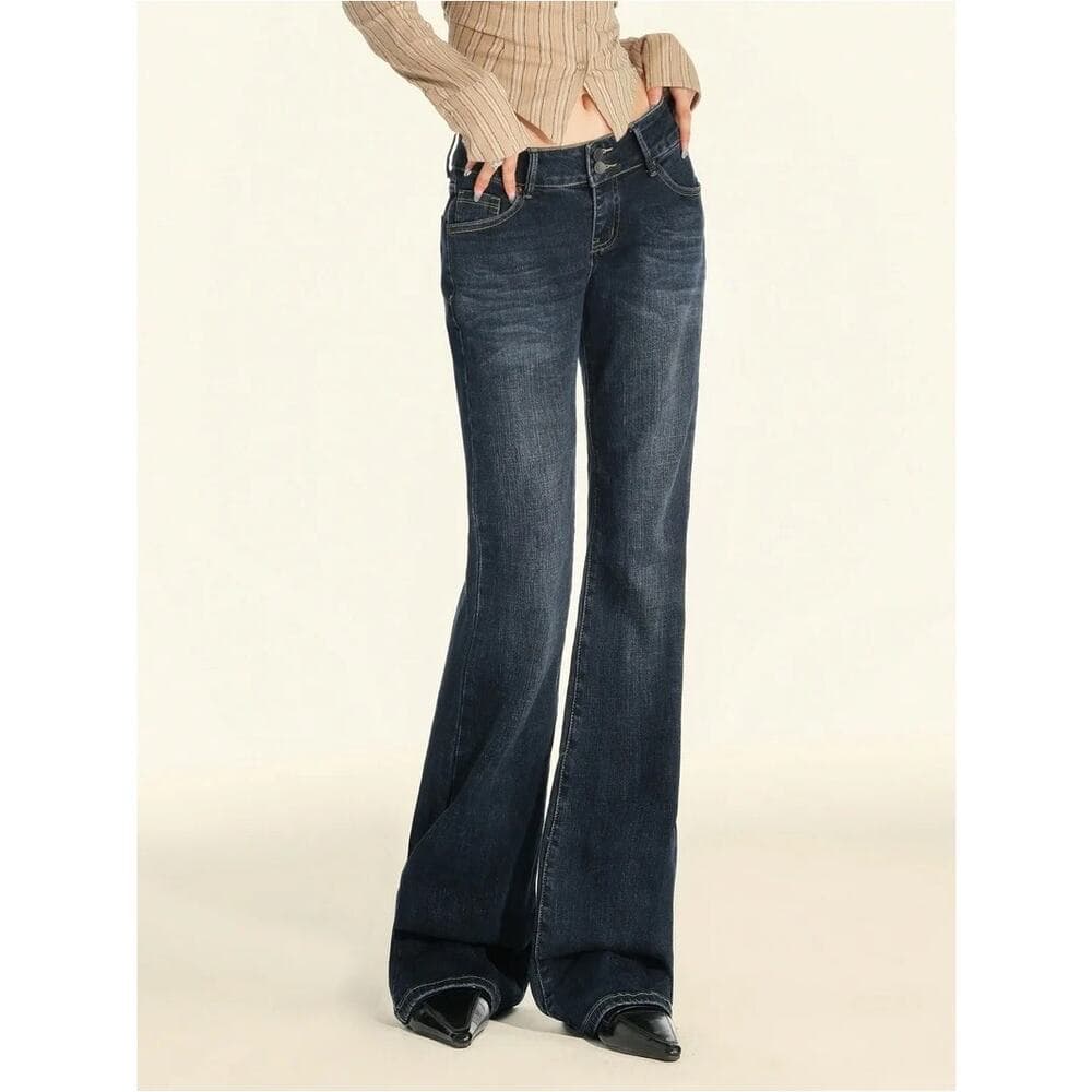 Emmiol Stretchy Denim Pants Blue Medium New Women’s - Thumbnail 4