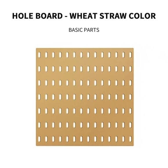 Pegboard Wall Organizer,Wall Display Decoration Perforation 11” X 11” beige - Thumbnail 5