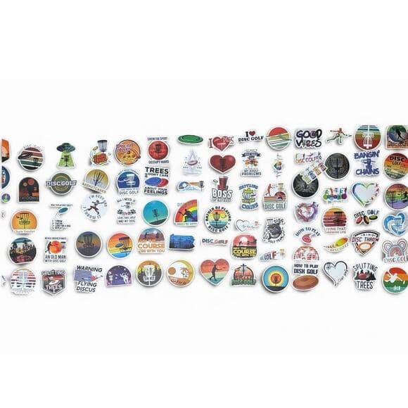 100 Frisbee Golf Stickers New - Thumbnail 6