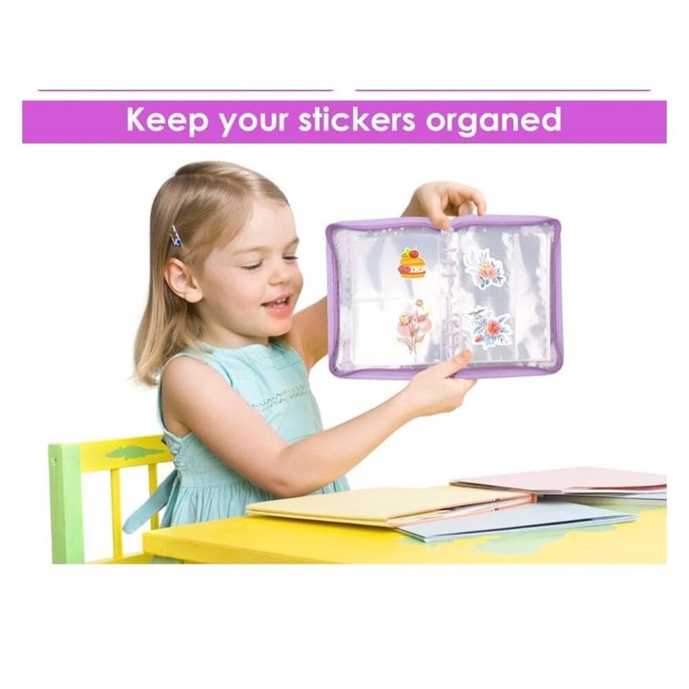 Sticker Storage Organizer Transparent Sticker Collecting Zipper Binder Album - Thumbnail 3