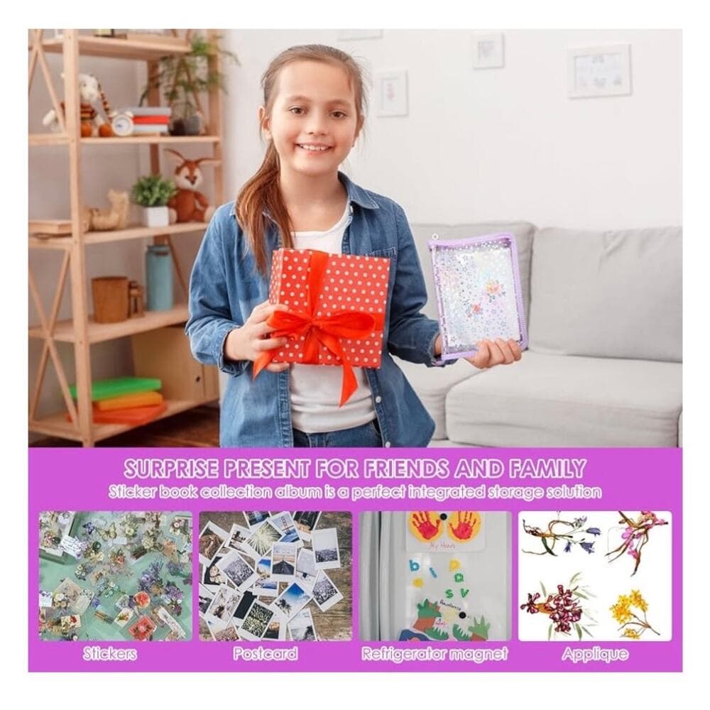 Sticker Storage Organizer Transparent Sticker Collecting Zipper Binder Album - Thumbnail 6