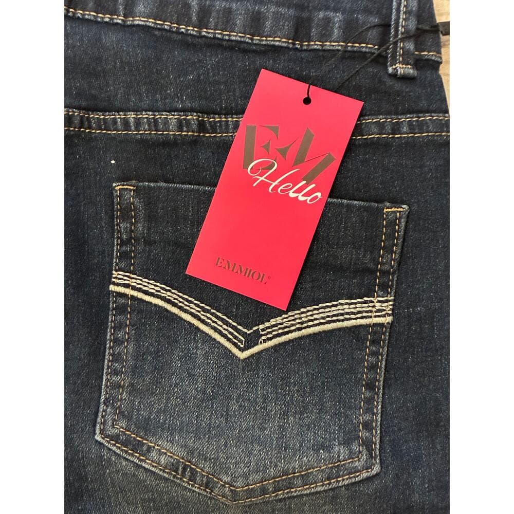 Emmiol Stretchy Denim Pants Blue Medium New Women’s - Thumbnail 6