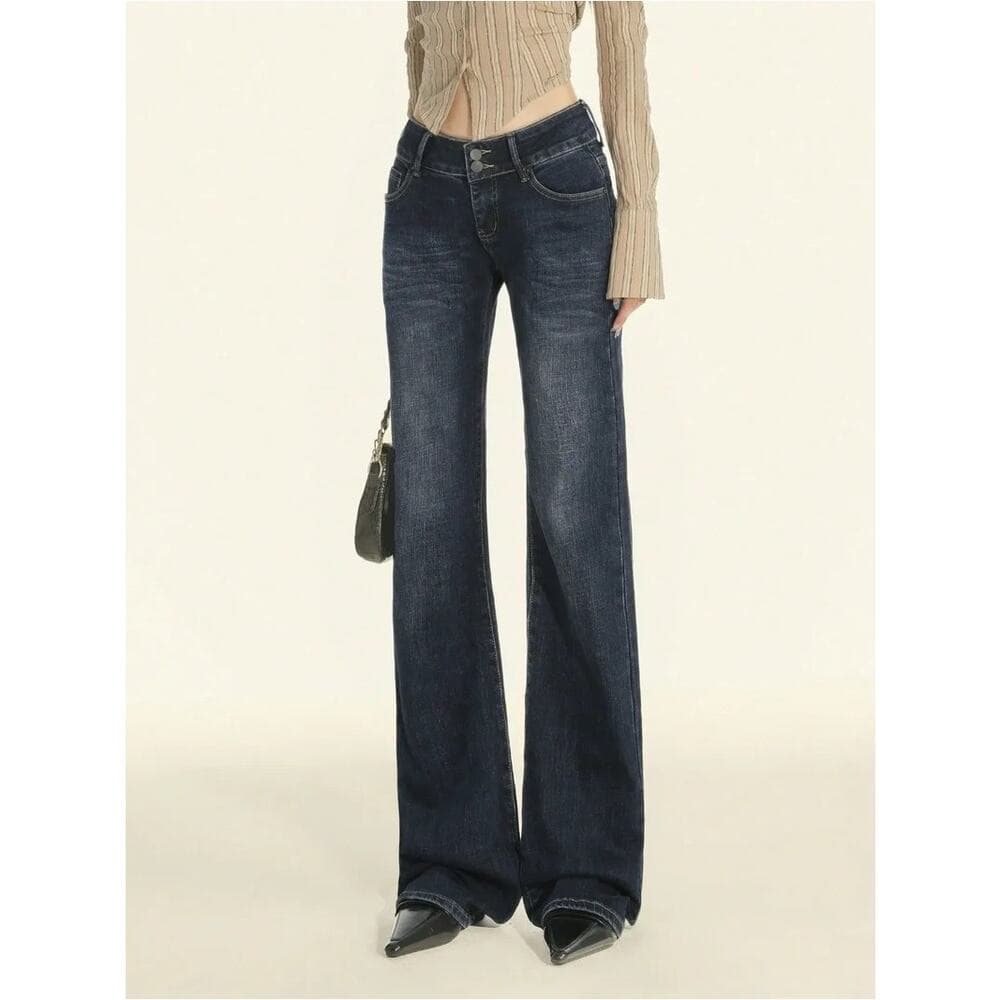 Emmiol Stretchy Denim Pants Blue Medium New Women’s - Thumbnail 3