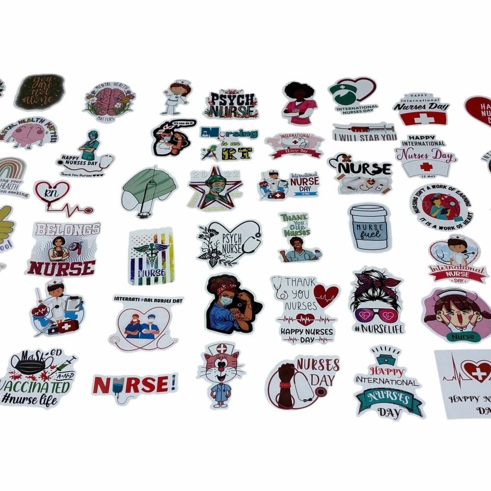 100 Piece Mental Health Nurse Stickers - Thumbnail 2