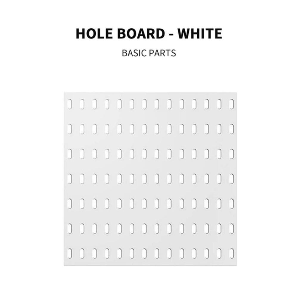 Pegboard Wall Organizer,Wall Display Decoration Perforation 11” X 11” White - Thumbnail 3
