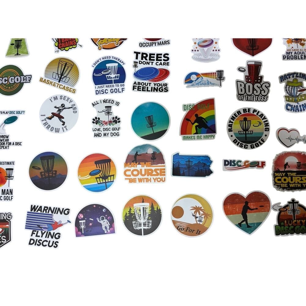 100 Frisbee Golf Stickers New - Thumbnail 2