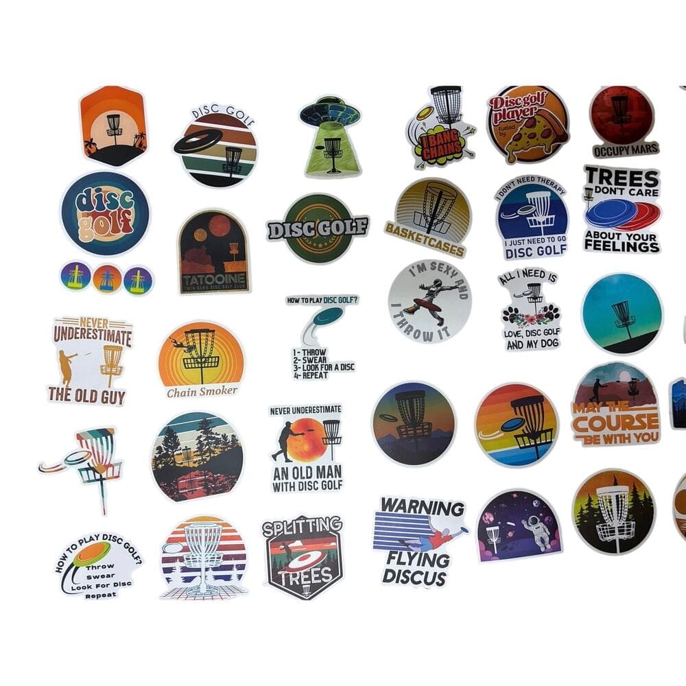 100 Frisbee Golf Stickers New - Thumbnail 3