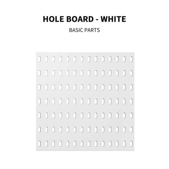 Pegboard Wall Organizer,Wall Display Decoration Perforation 11” X 11” White - Thumbnail 4