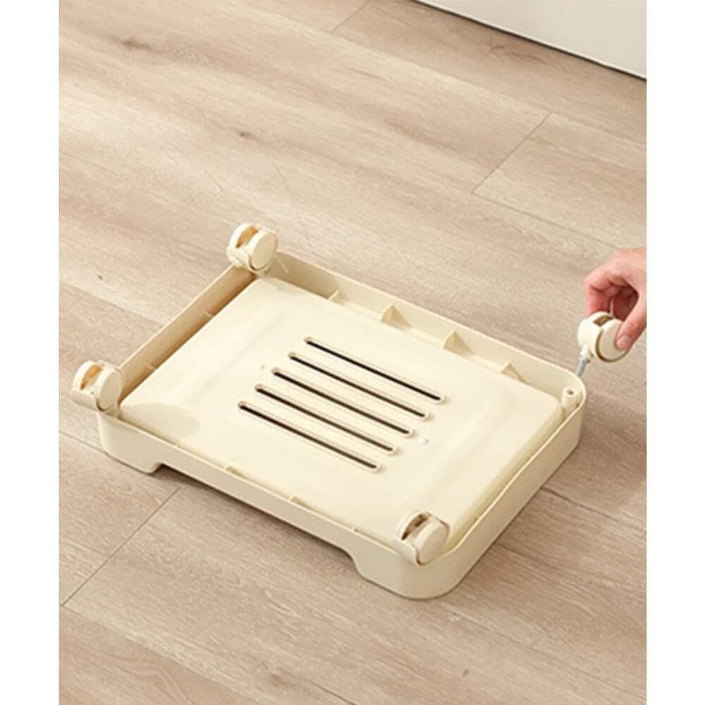3-tier rolling utility cart with a top handle and drawer feature. - Thumbnail 7