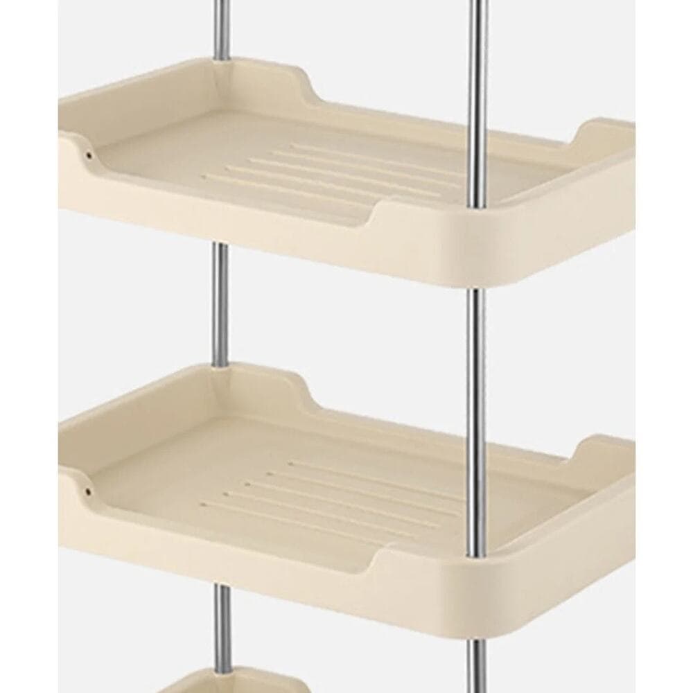 3-tier rolling utility cart with a top handle and drawer feature. - Thumbnail 14
