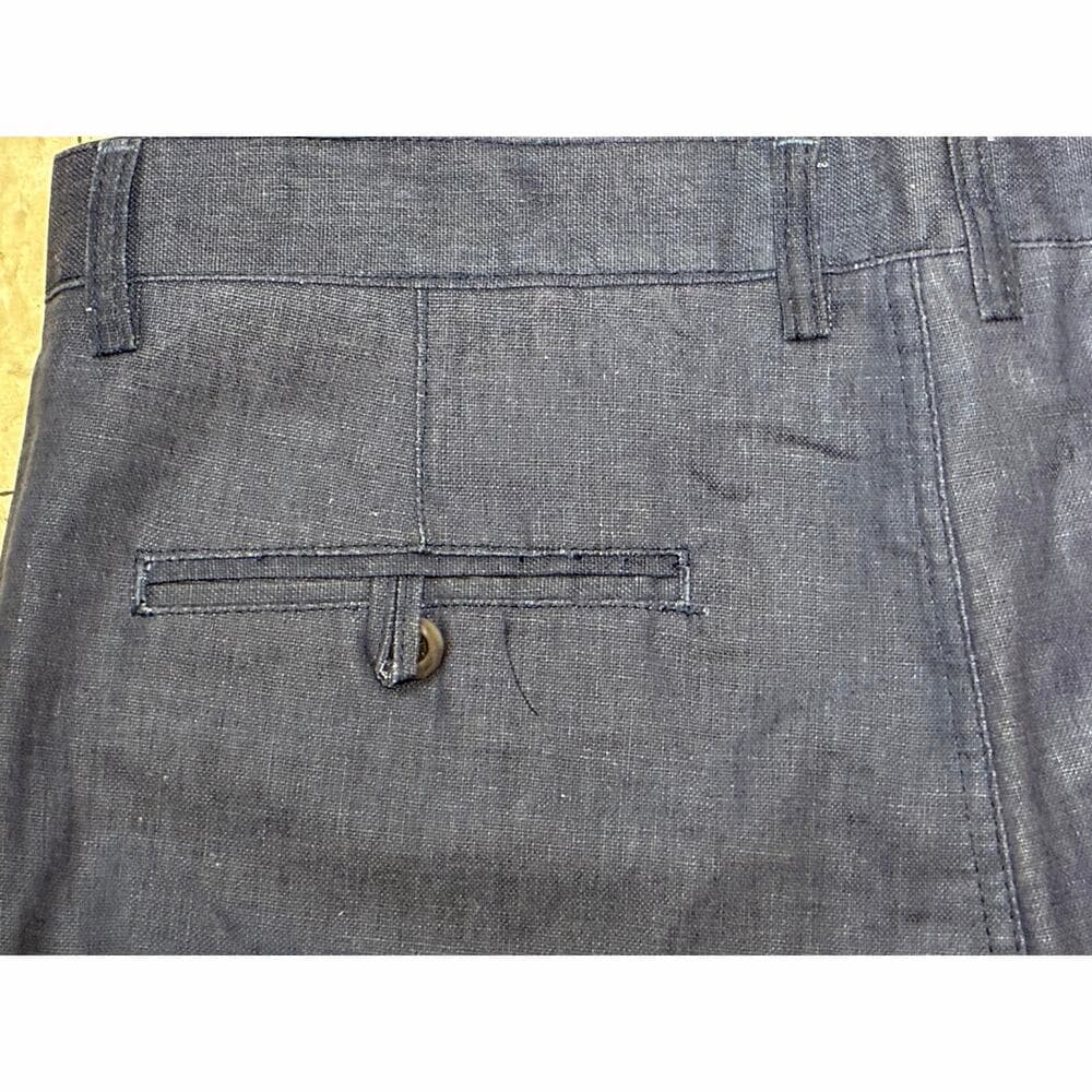 IPAI Men’s Linen Cotton Flat Front Regular Fit Dress Pants Solid Size 34 - Thumbnail 5