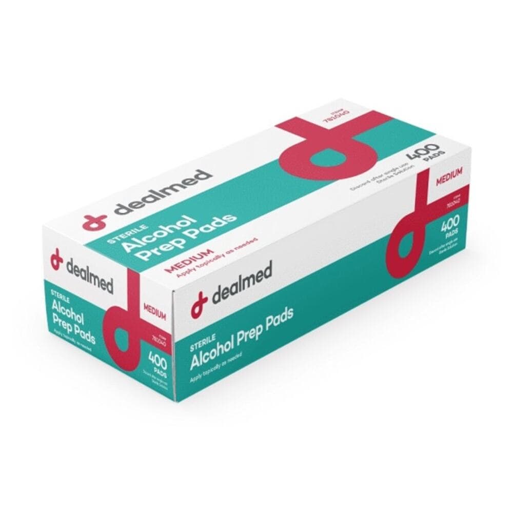 Dealmed Alcohol Prep Pads, Medium, Latex-Free, Gamma Sterilized 400 Counts - Thumbnail 6