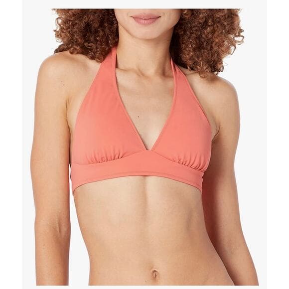 Amazon Essentials Womens Tie Halter Bikini Top X Small Coral Pink - Thumbnail 6