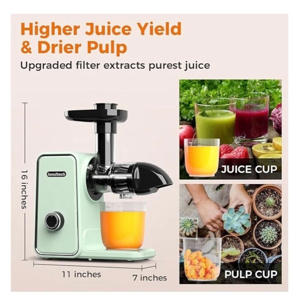 Iwodtech Juicer Machine Cold Press Juicer With 2 Speed Modes Slow Masticating - Thumbnail 6