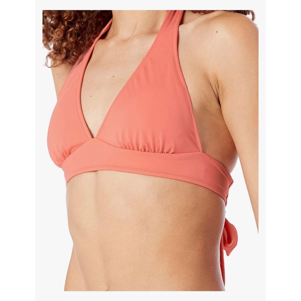 Amazon Essentials Womens Tie Halter Bikini Top X Small Coral Pink - Thumbnail 2