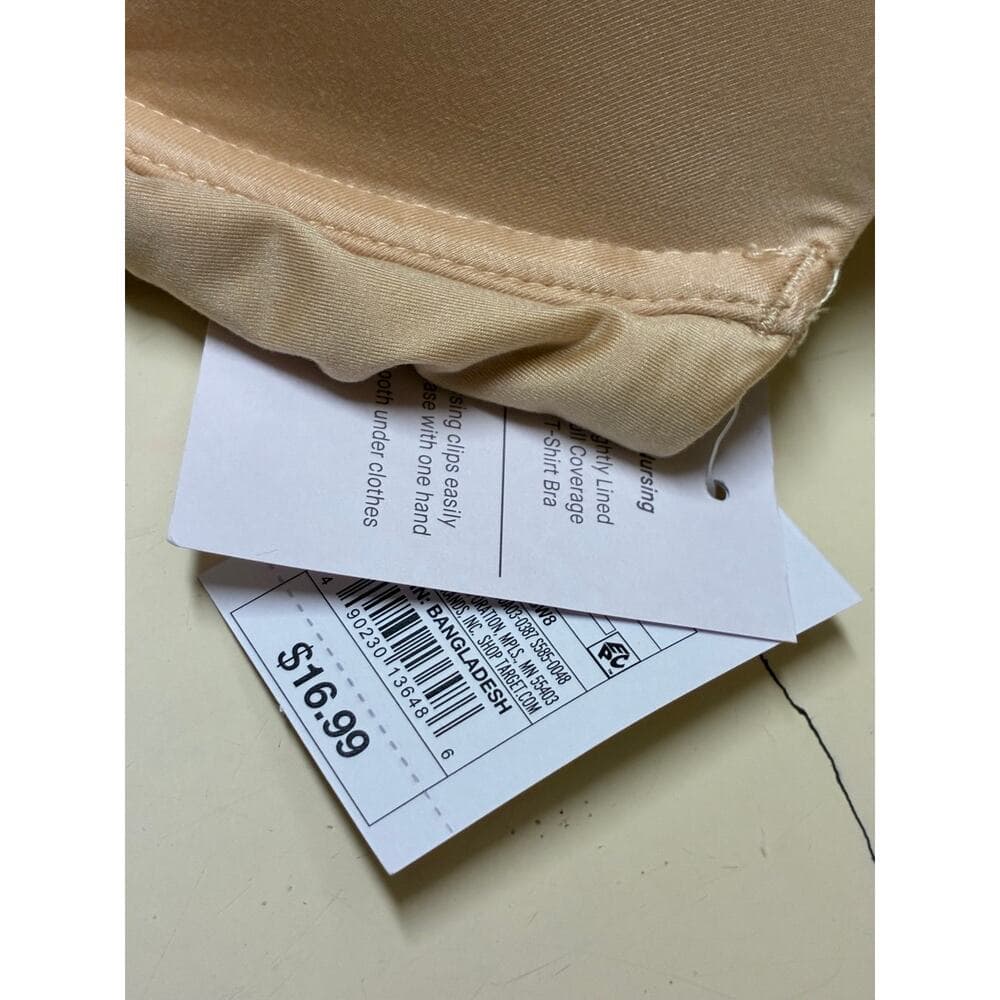 Women's Demi T-Shirt Push-Up Bra - Auden Pearl Tan 40C Light Lift, Molded Cup - Thumbnail 3