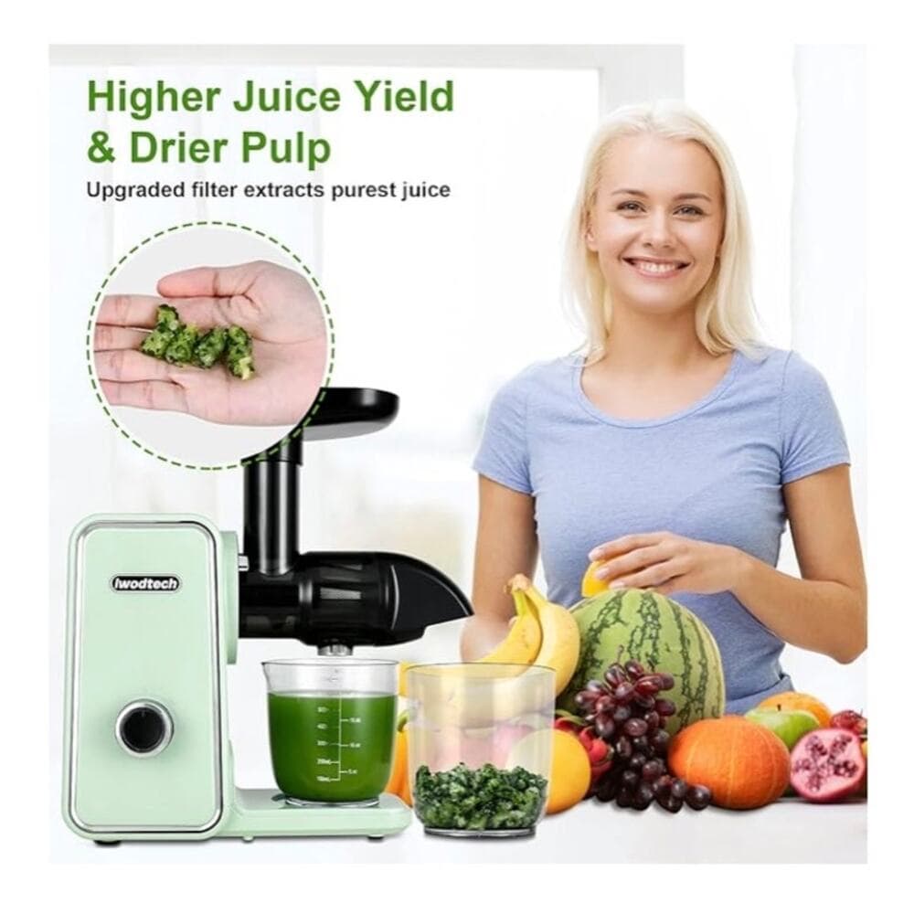 Iwodtech Juicer Machine Cold Press Juicer With 2 Speed Modes Slow Masticating - Thumbnail 7