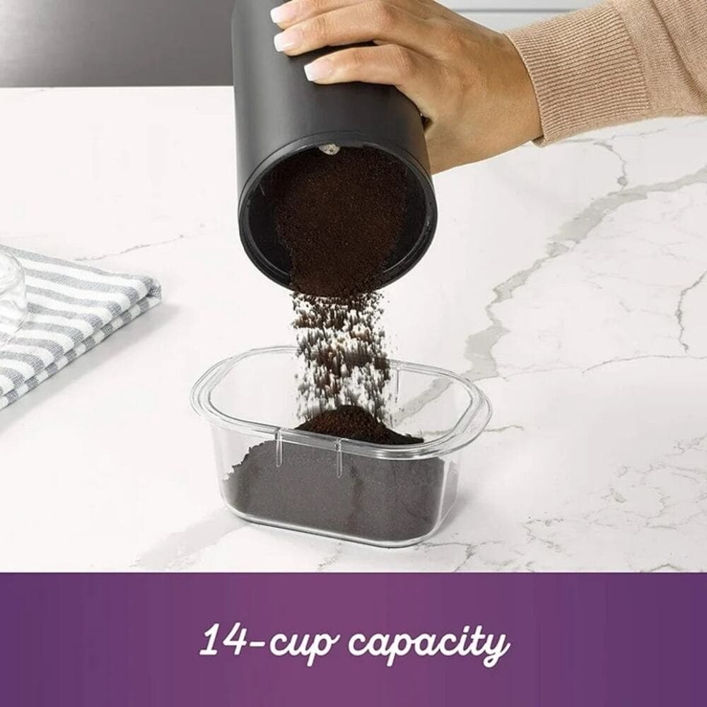 Mr. Coffee Simple Grind 14 Cup Coffee Grinder, Black - Thumbnail 4