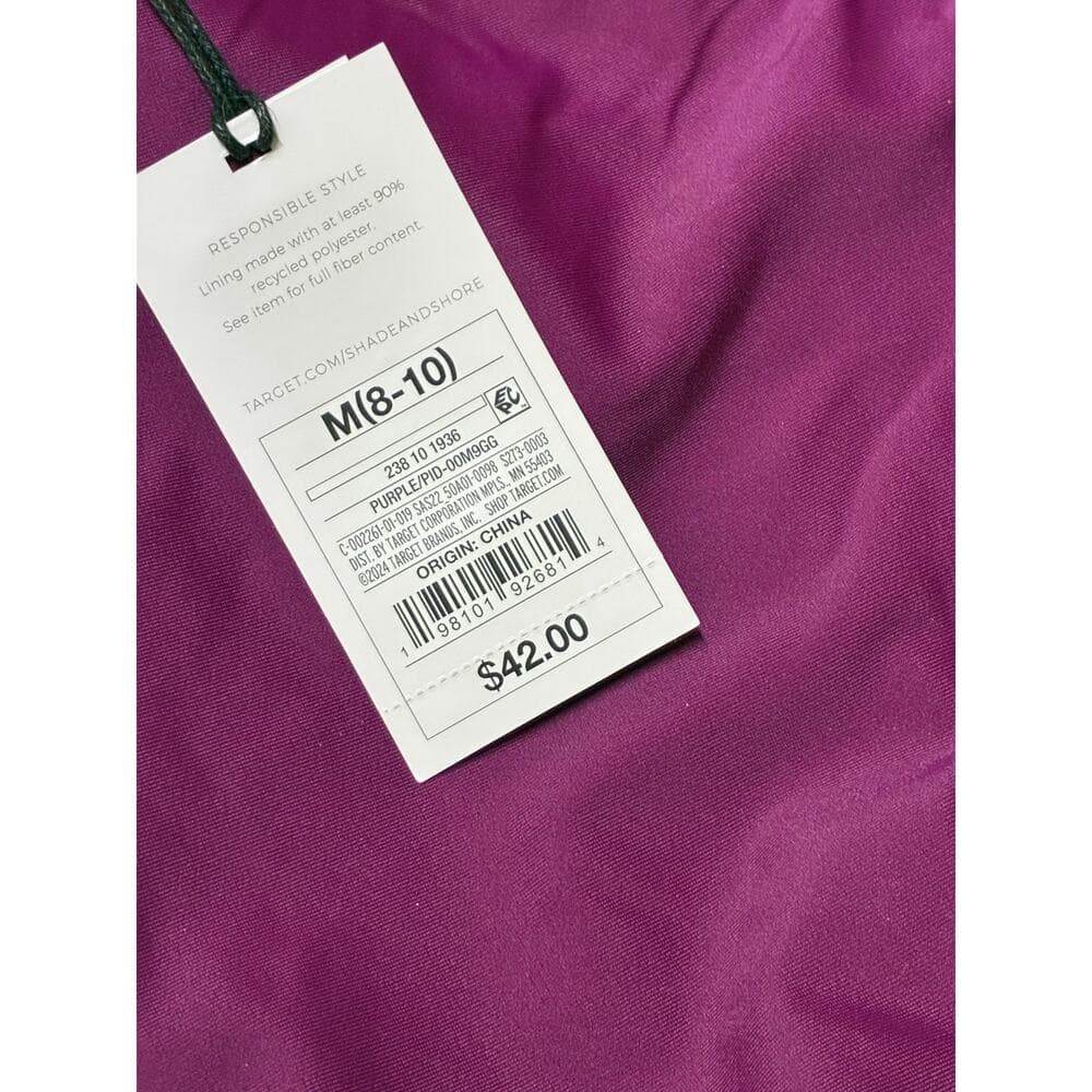 Women's Cap Sleeve One Piece Swimsuit - Shade & Shore Size Medium Purple - Thumbnail 4
