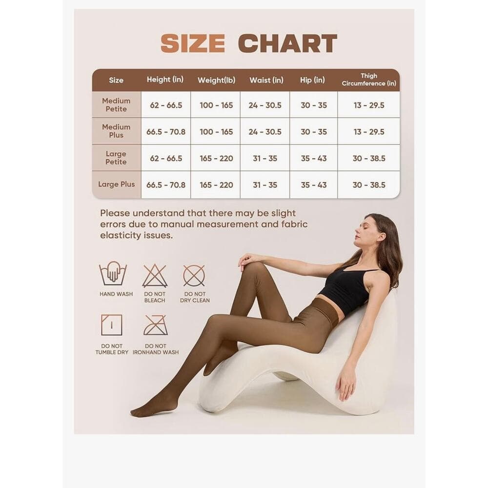 Fleece Lined Thermal Tights-Warm Fake Translucent Pantyhose LNMBFV - Thumbnail 6