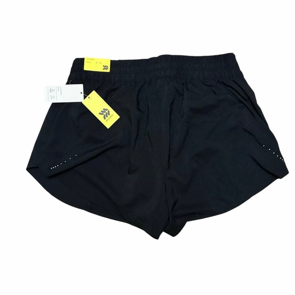 Women's Woven Mid-Rise Run Shorts 3" - All In Motion Black XL - Thumbnail 5