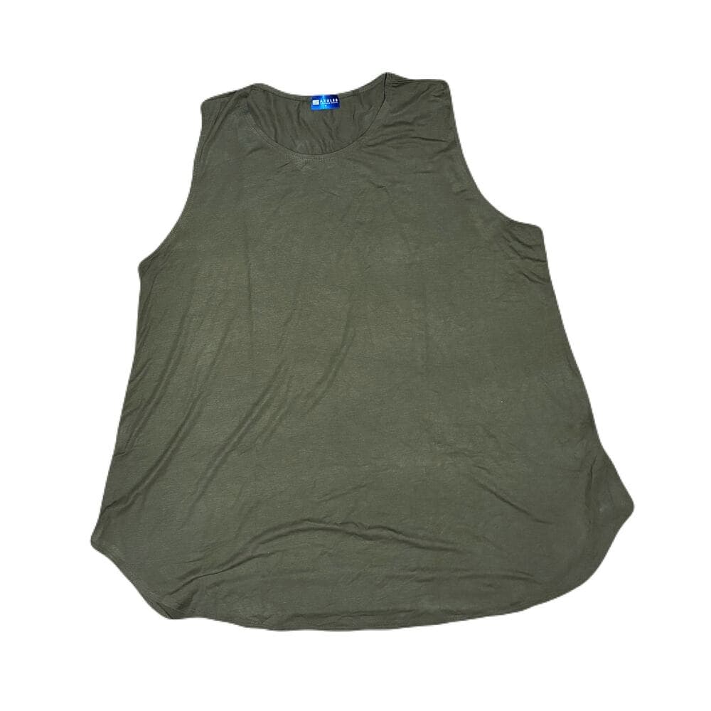 Azules Women’s Army Green Tank Top 3X - Thumbnail 2