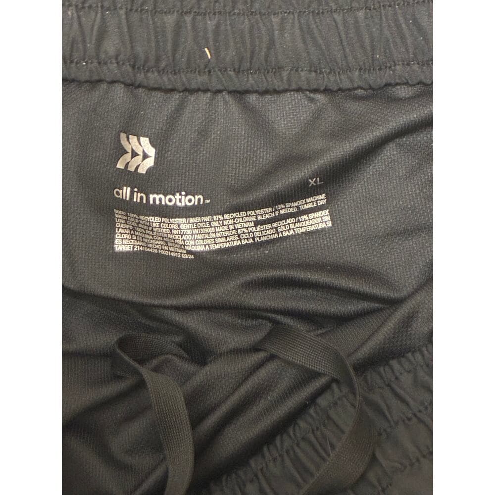 Women's Woven Mid-Rise Run Shorts 3" - All In Motion Black XL - Thumbnail 6