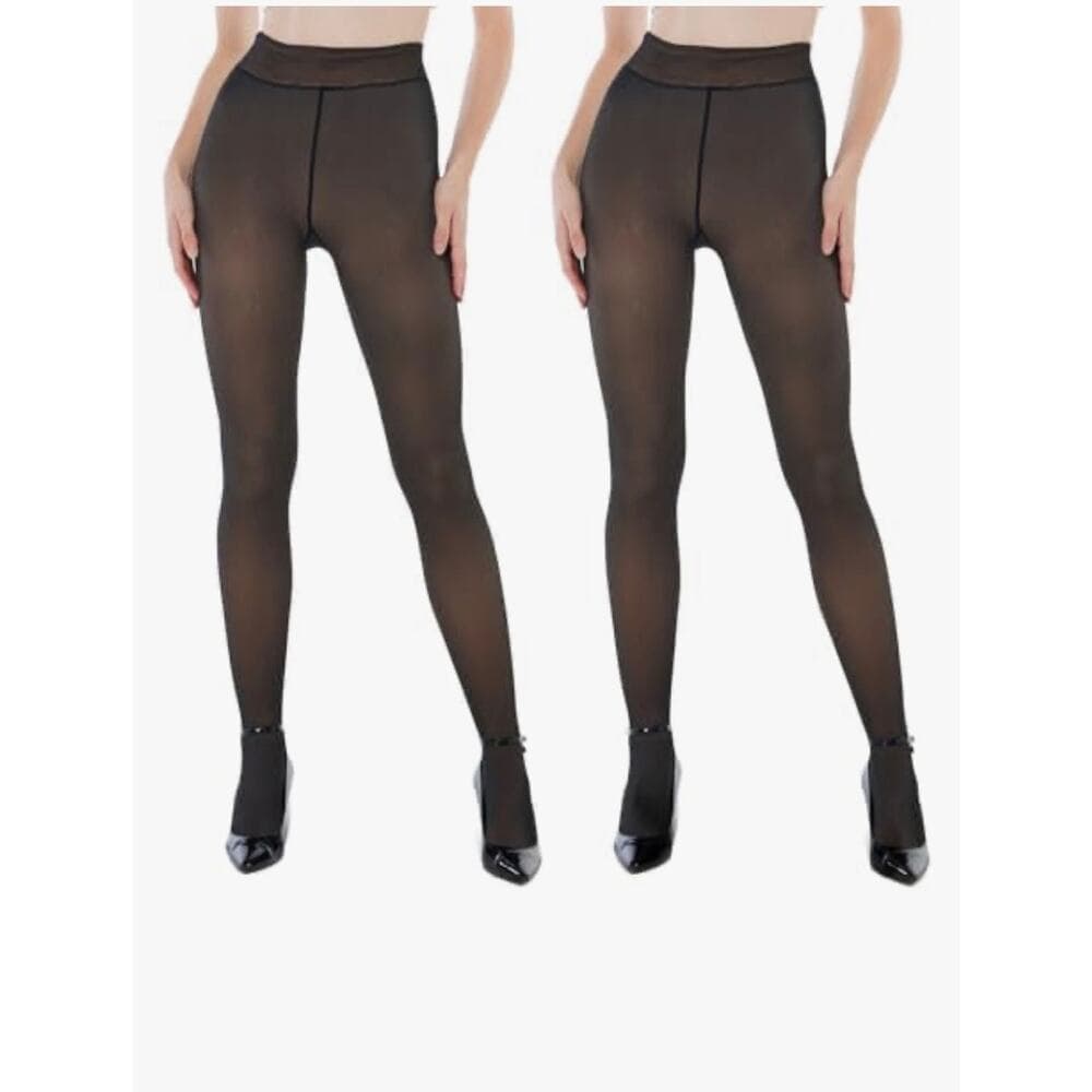 EXQUISLIFE womens Padded Pantyhose Full Coverage Black + Black - Thumbnail 5