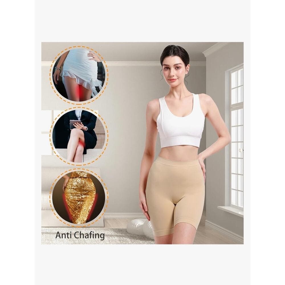 Geronmine Women's Slip Shorts for Under Dresses Anti Chafing High Waisted - Thumbnail 2