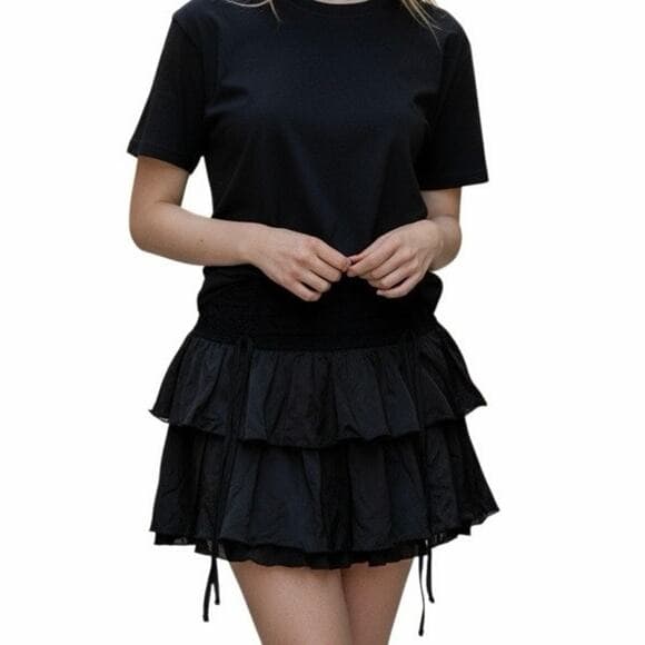 Avidlove Women's Pleated Mini Skirt Lace High Waisted Ruffles. Size XL - Thumbnail 6