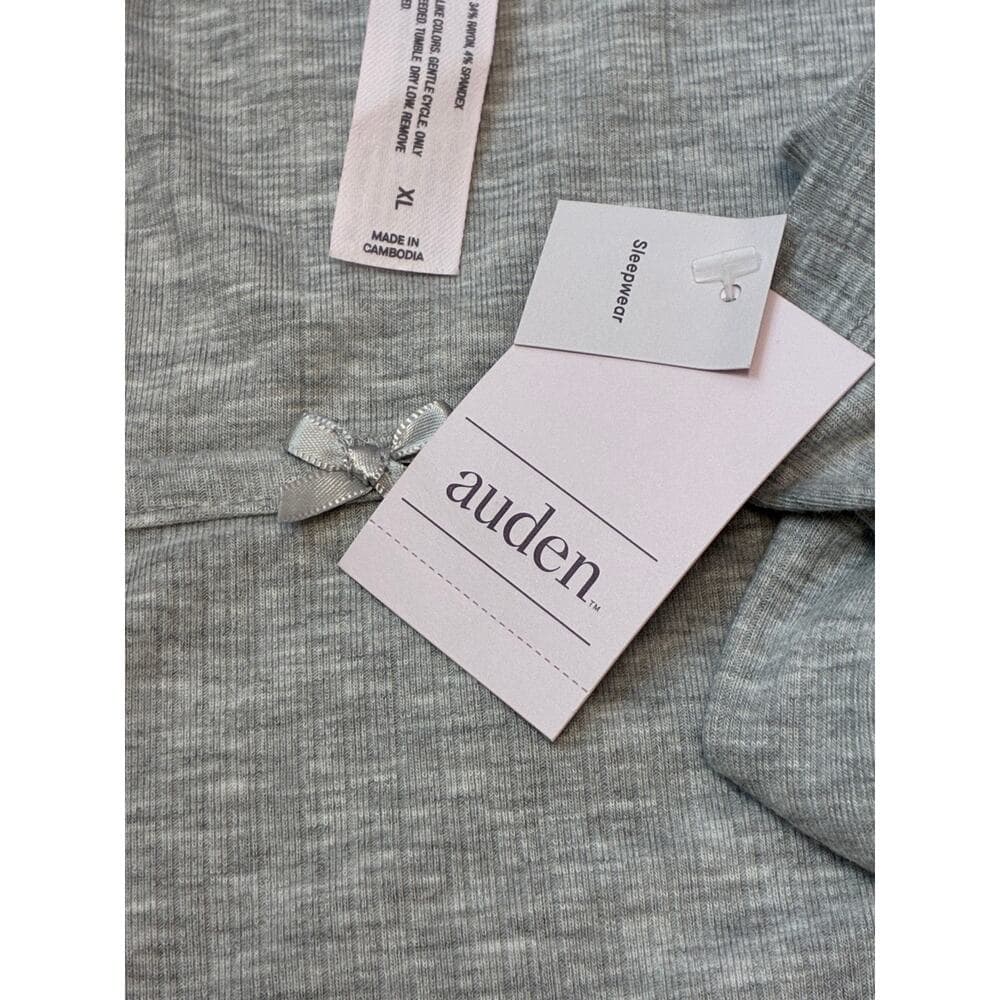 Auden Women’s Long Sleeve Sleepwear Shirt Grey X-Large - Thumbnail 3