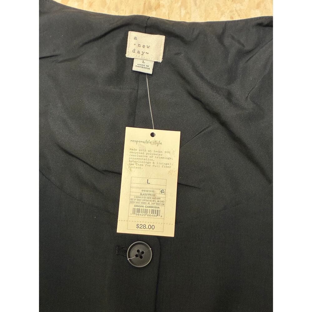A New Day Women’s Carefree Crepe Vest Size Large Black - Thumbnail 3