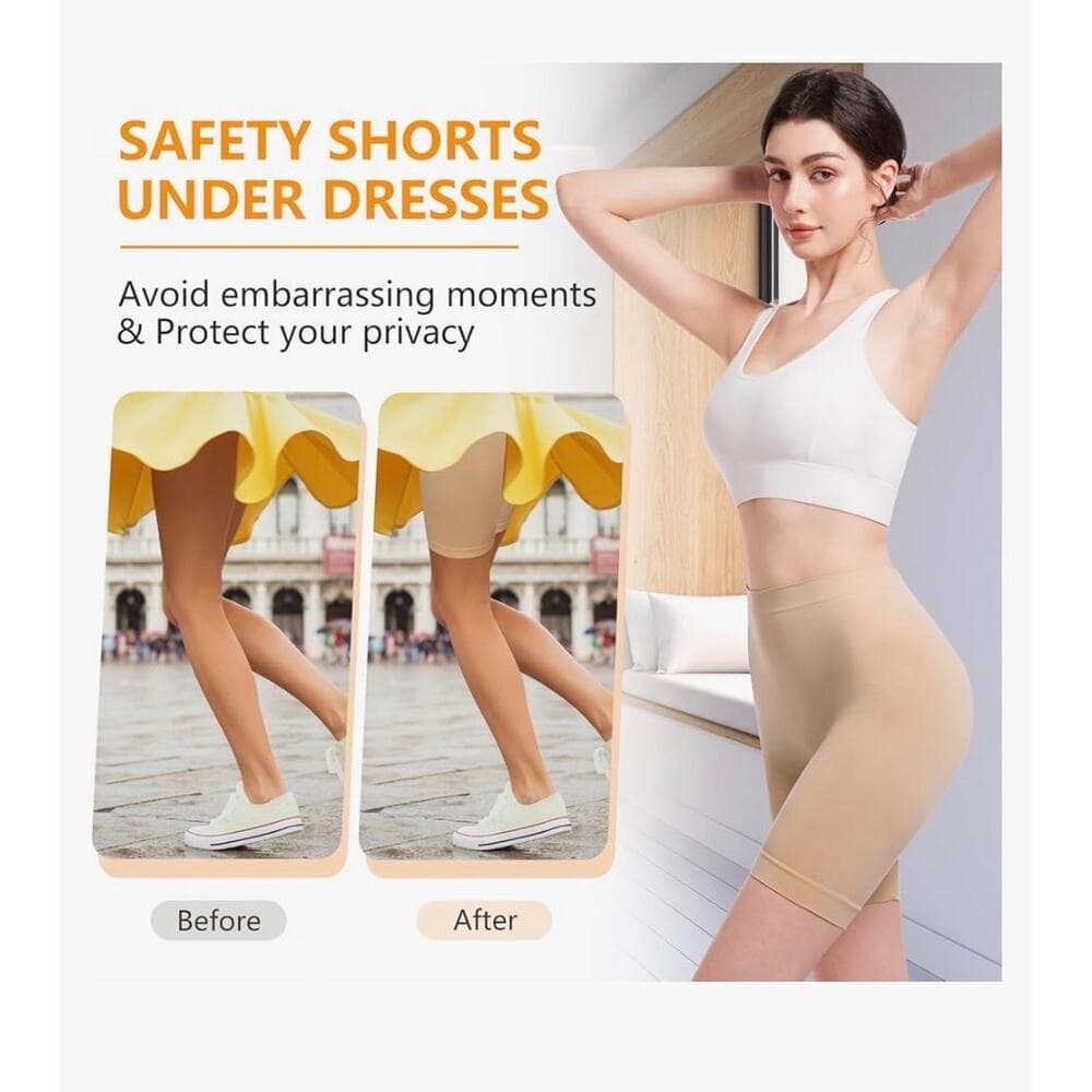 Geronmine Women's Slip Shorts for Under Dresses Anti Chafing High Waisted Sz L - Thumbnail 4