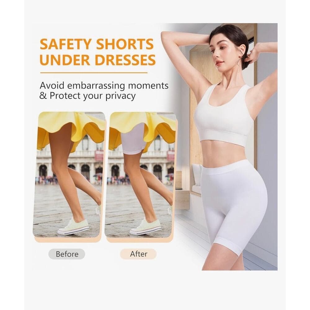 Geronmine Women's Slip Shorts for Under Dresses Anti Chafing High Waisted - Thumbnail 4