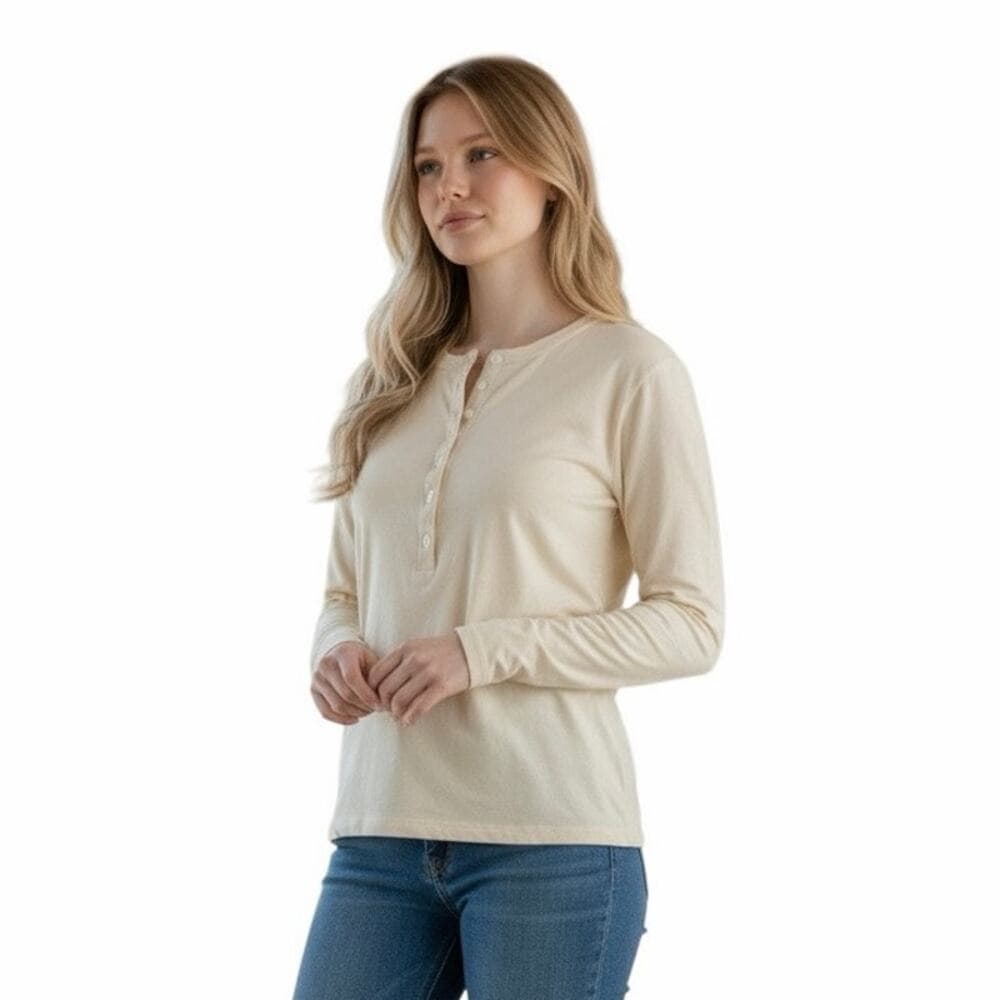 Universal thread Women’s Long Sleeve Top With 6 Buttons On it Size X-Large - Thumbnail 6