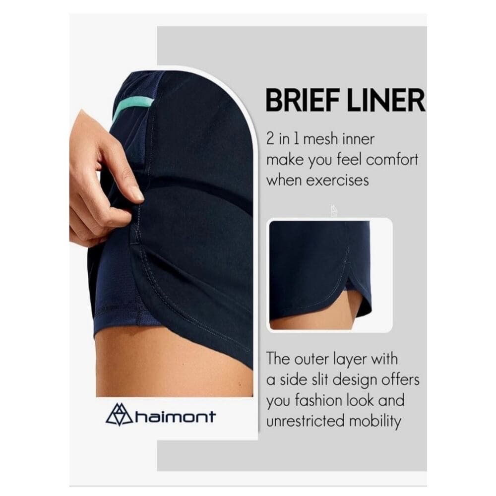 Haimont Running Shorts For Women’s Dark Grey Size Small - Thumbnail 3