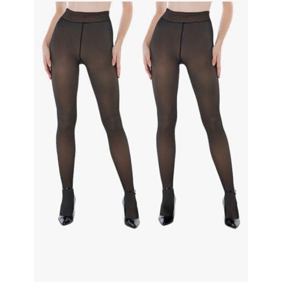 EXQUISLIFE womens Padded Pantyhose Full Coverage Black + Black - Thumbnail 6