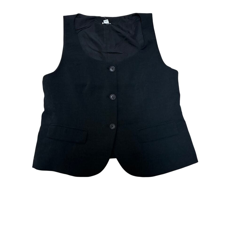 A New Day Women’s Carefree Crepe Vest Size Large Black - Thumbnail 2