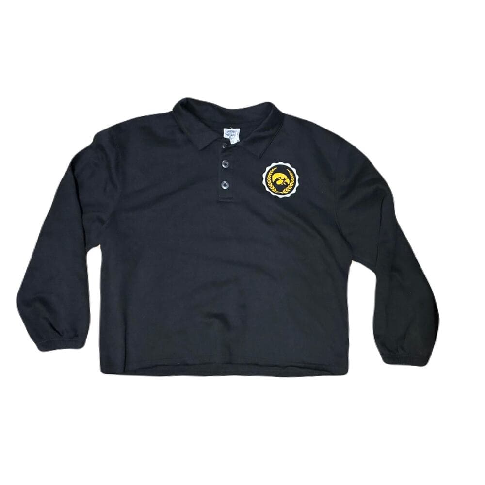 Rivalry Threads 91 Boys Long Sleeve Sweatshirt Polo With 3 Buttons Size L 12/14 - Thumbnail 2