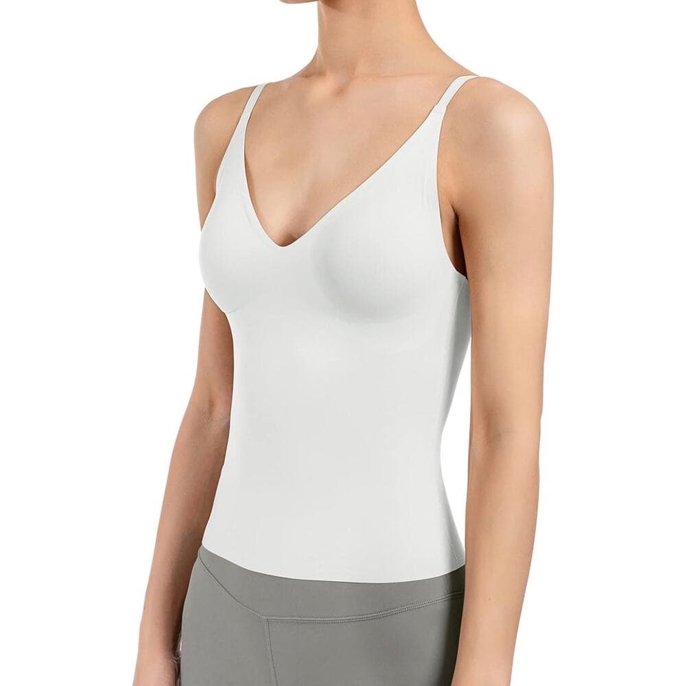 Artdear Women's Fit Camisole with Built in Bra - Spaghetti Straps Camis Tank - Thumbnail 7