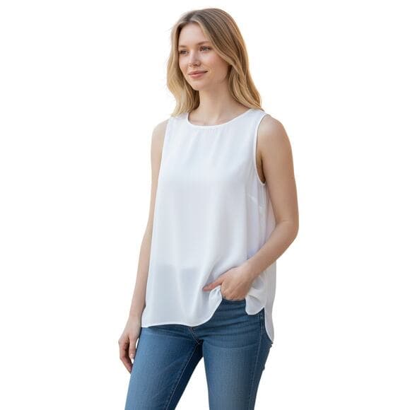 Amazon Essentials Women’s White Tank Top Size Large Model AEW30256FW22 - Thumbnail 9