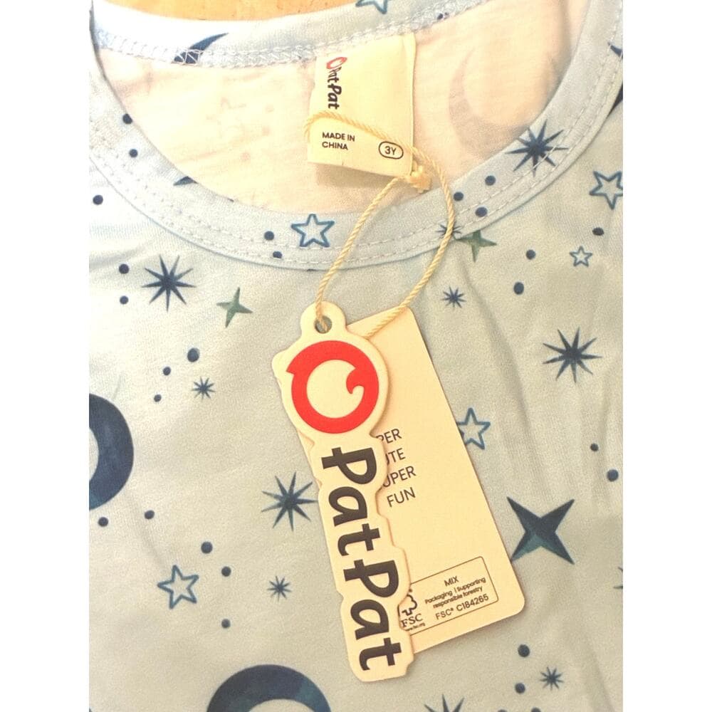 3 girls' sleeveless celestial-themed dress 3T - Thumbnail 3