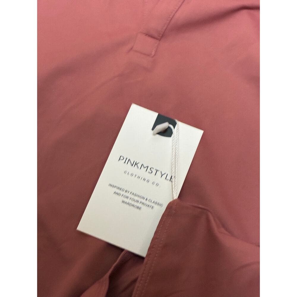 PinkmStyle Women’s Long Sleeve Bodysuit Size Large Color Dusty Rose. - Thumbnail 3