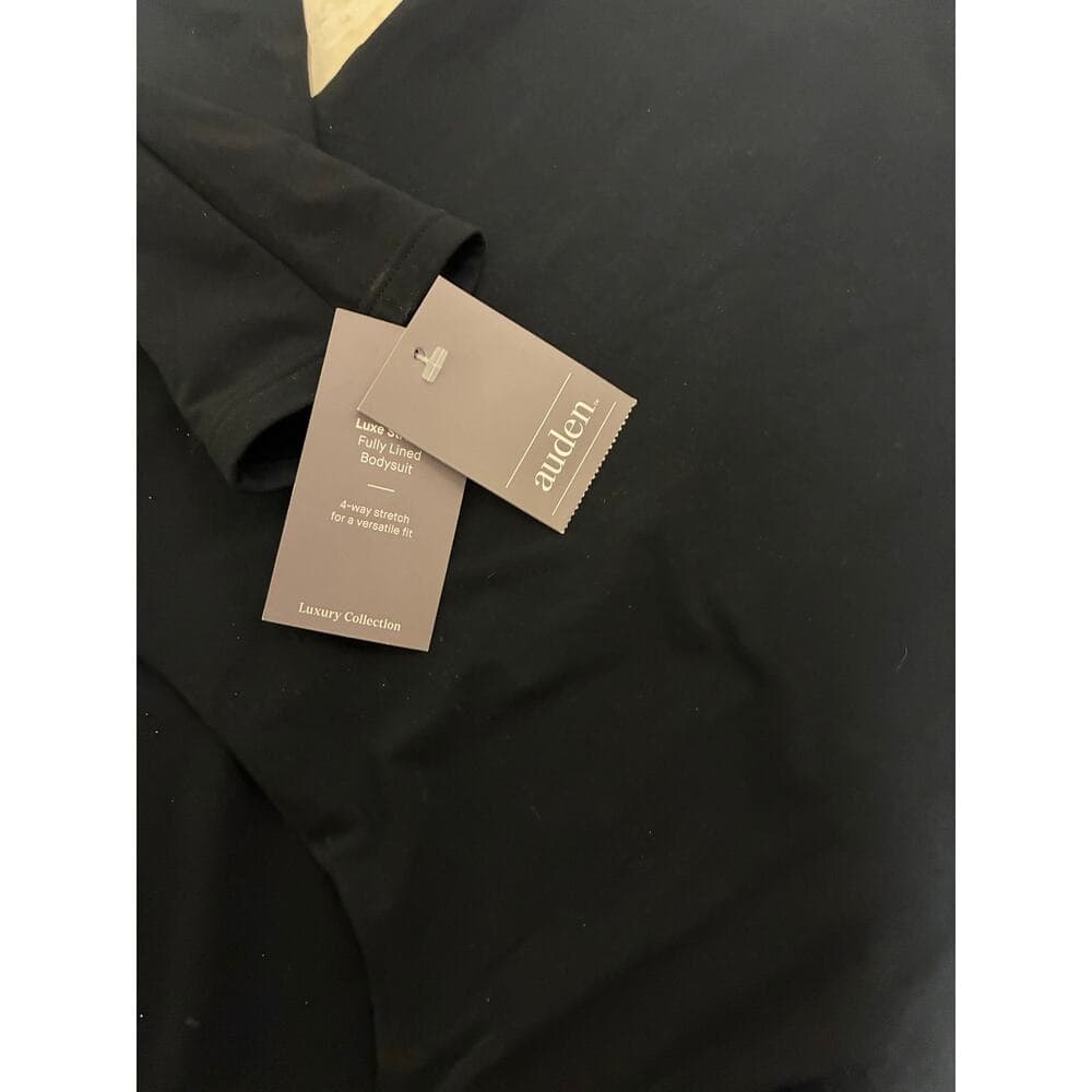 Women's Luxury Collection Luxe Stretch Long Sleeve Bodysuit - Auden Black XL - Thumbnail 6