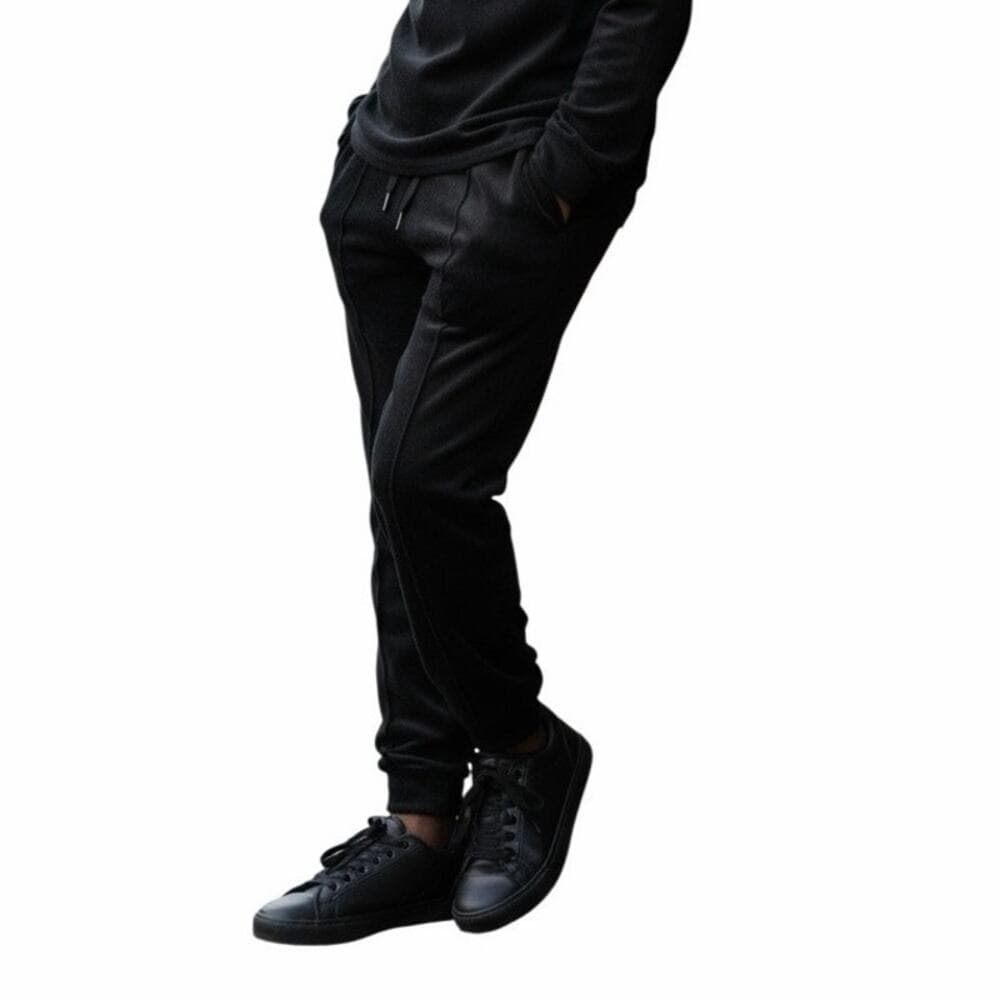 All In Motion Boys Ribbed Jogger High Rise Slim Fit Black Size L 10/12 - Thumbnail 7