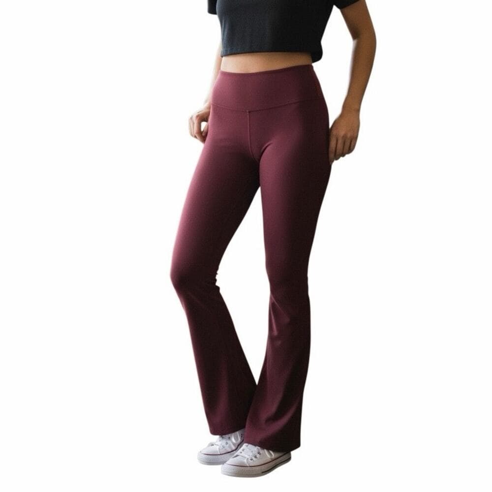 All In Motion Women’s burgundy Flare Legging Size Large - Thumbnail 7