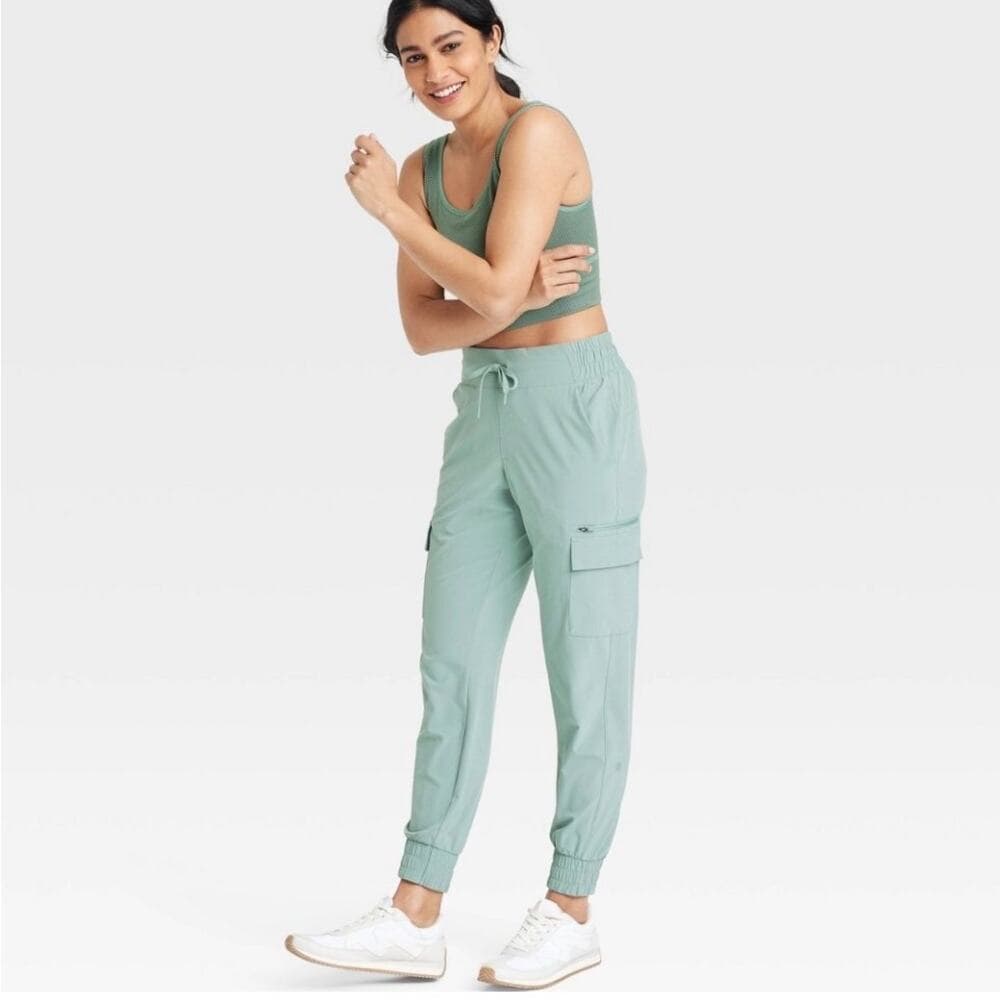 Women's Active Light Mid-Rise Cargo Joggers - All In Motion - Thumbnail 2