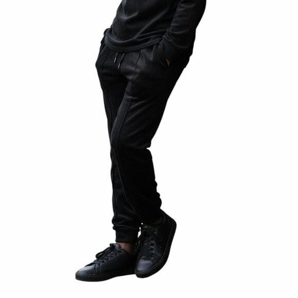All In Motion Boys Ribbed Jogger High Rise Slim Fit Black Size L 10/12 - Thumbnail 8